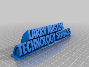 placa de identificação larry office personalizado 3d print model - Mito3D