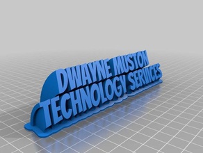plaque signalétique-dwayne bureau de personnalisé 3d print model - Mito3D