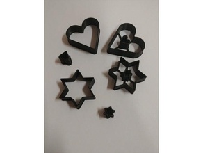 cookie cutter 3d printing coockie cookies heart star 3d print model - Mito3D
