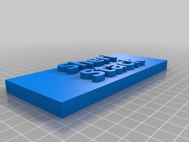 sheri stacksign placa posterior signos logotipos personalizado 3D print model - Mito3D