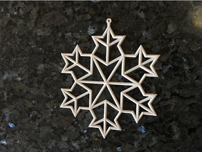 koch snowflake ornament 1 decor christmas decoration tree holiday ornaments xmas decorations 3d print model - Mito3D
