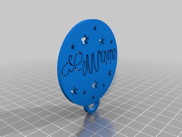 boule noel marie 2d art la navidad 3D print model - Mito3D