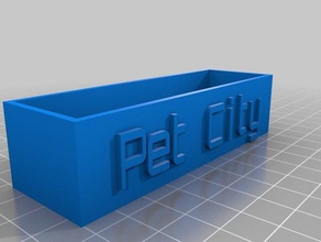 pet city basic business card holder office personalizzato 3d print model - Mito3D