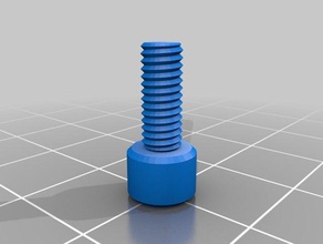 m4 10 mm hexagonal tornillo de la máquina varilla partes personalizado 3d print model - Mito3D