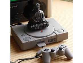 praystation vidéo jeux art le bouddha la playstation hommage 3d print model - Mito3D