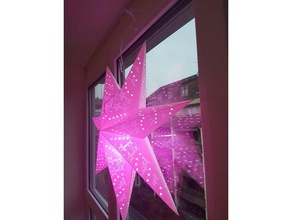 christmas star mount-Fenster Dekor freecad halterung stern 3d print model - Mito3D