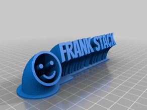 franksweeping 2-nombre de la línea placa oficina personalizado 3d print model - Mito3D