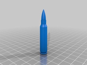 556 dummy round high medium polygon count toys games 223 bullet 3d print model - Mito3D