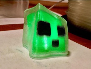 glowing minecraft slime 3d printer accessories green figures toy transparent filament 3d print model - Mito3D