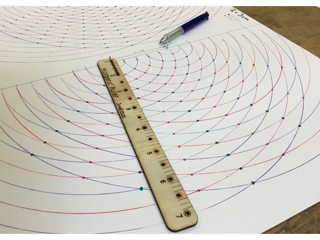 huygens ruler physics astronomy interference quantum 3D print model - Mito3D