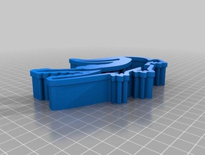 crocodile cookie cutter kitchen dining 3d print model - Mito3D