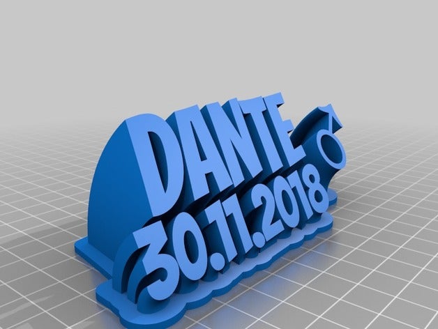dante 30112018 nr1 bureau de personnalisé 3D print model - Mito3D
