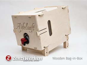 wooden bag-in-box cnc household apple bag holder router goon goonbag interlocking juice mpcnc plywood sorotec basicline zenziwerken 3d print model - Mito3D