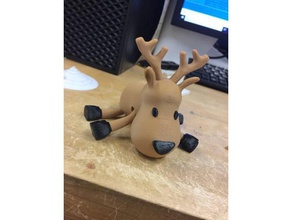 articulating multi-color reindeer 3d printing 3d print model - Mito3D
