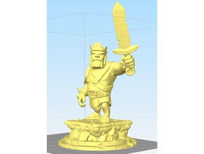 barbarian king statue coc clash clans sculptures royale 3d print model - Mito3D