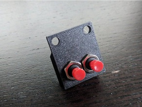 2-button switch-box 3d drucken 7mm mount 3d print model - Mito3D