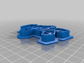 robô de cookies 3d impressão cookiecutter cortador cookie fidget giratório roboter 3d print model - Mito3D