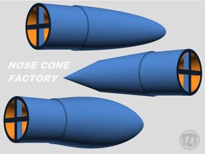 customizer model rocket nose cone factory vehicles nasa rocketry space spacecraft 3d print model - Mito3D