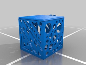 rubiks cubepuzzle cube box snug fit working hinge containers design low poly puzzle smooth snowflake 3d print model - Mito3D