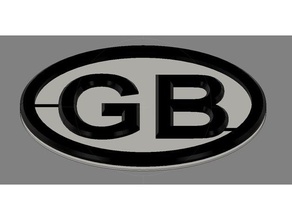 gb car sign signs logos great britain 3d print model - Mito3D