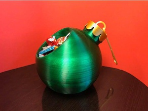 ornement d'un bol de bonbons les conteneurs fêtes noël 3d print model - Mito3D