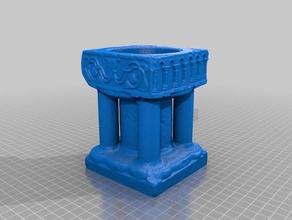 Taufbecken Pflanzer Dekor Antike Dekoration Skulptur 3d print model - Mito3D