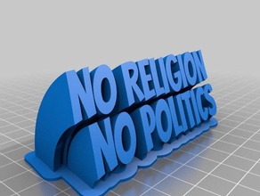senza religione non c'è politica office personalizzato 3d print model - Mito3D