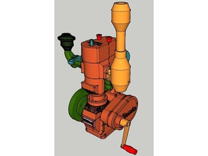 motor di&eacutesel barr&oacuten de engenharia diesel modelo do 3d print model - Mito3D