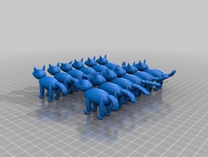 zoetrope cães 3d impressão 3d print model - Mito3D