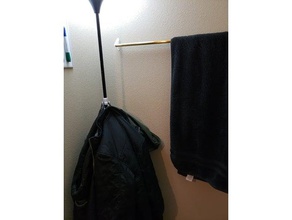 coat hanger attachment lamp post organization 3d print model - Mito3D