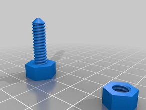 écrou boulon vertical de 10 mm la buse pièces 1mm 3d print model - Mito3D
