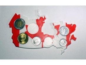 canada coin map hobby 3d print model - Mito3D