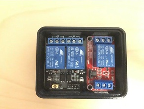 double single relay case 3d printer accessories 1 channel mount 2 3d print model - Mito3D