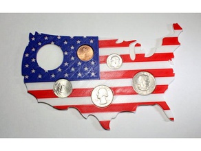 usa coin map hobby 3d print model - Mito3D