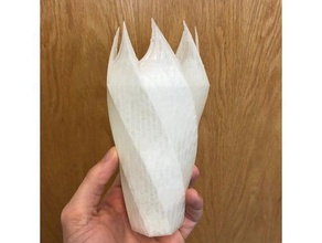 o cálice de fogo recipientes taça torcida vaso 3d print model - Mito3D