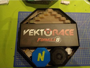 vektorace octagon box organizer toy game accessories boardgame inserts octagonal 3d print model - Mito3D