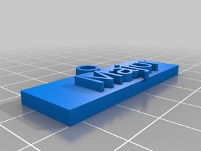 mon nom personnalisé tag trousseau majeur porte-clés 3d print model - Mito3D