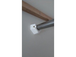 wardrobe placard tube support organization bracket holder 3d print model - Mito3D