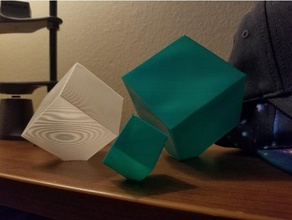 spiral cube transcendence art 3d print model - Mito3D