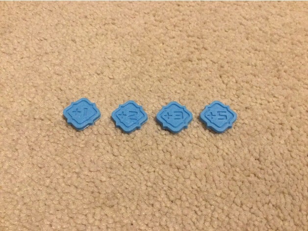 keyforge güç belirteçleri v3 tasarım 18 mm içerlek oyuncak oyun aksesuarlar boardgame token 3D print model - Mito3D