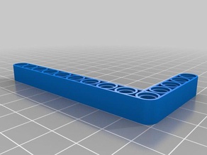 my customized parametric lego technic l-beam 3d printing 3d print model - Mito3D