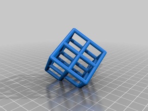 meine angepasste Gitter-cube v2 neue Möglichkeiten math Kunst 3d print model - Mito3D