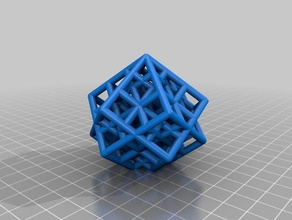 meine angepasste Gitter-cube v2 neue Möglichkeiten math Kunst 3d print model - Mito3D