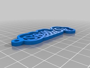 la mia chiave personalizzata catena bambini nome portachiavi 3d print model - Mito3D