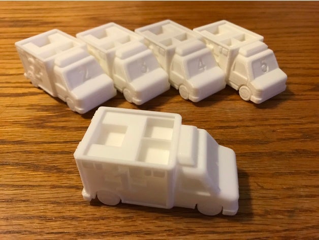 dadi ospedale in ambulanza non supporta nec giocattolo gioco accessori da tavolo boardgames 3D print model - Mito3D