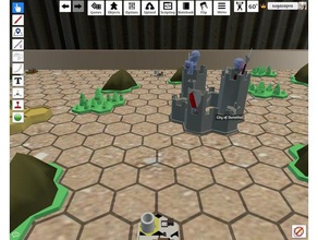lotp città due torri giochi fortificazione hex richiamo dei profeti torre medievale 3d print model - Mito3D