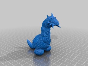 baby dragon creatures dungeons dragons fantasy magic monster 3d print model - Mito3D