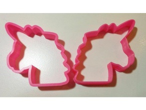 tek boynuzlu at kurabiye kalıbı mutfak yemek cookiecutter 3d print model - Mito3D