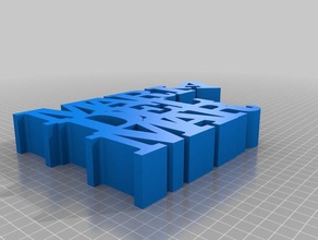 mi personalizados variable palabra escultura esculturas 3d print model - Mito3D