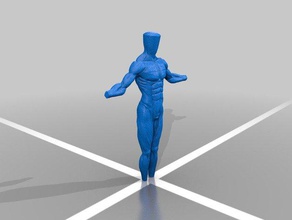 erkek anatomisi heykeller vücut karakter insan humanbody maskülen Kas Heykeli 3d print model - Mito3D